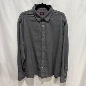 UNTUCKit Veneto Wrinkle Free Gray Cotton Button Up Shirt XL Preppy Office Soft